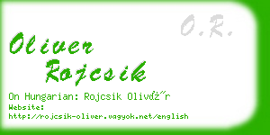 oliver rojcsik business card